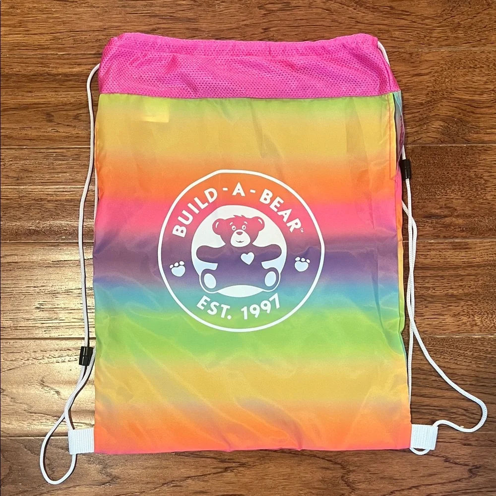 Build-A-Bear Colorful Drawstring Bag